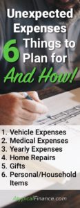 Unexpected Expenses: 6 Things To Plan For And How - Atypical Finance